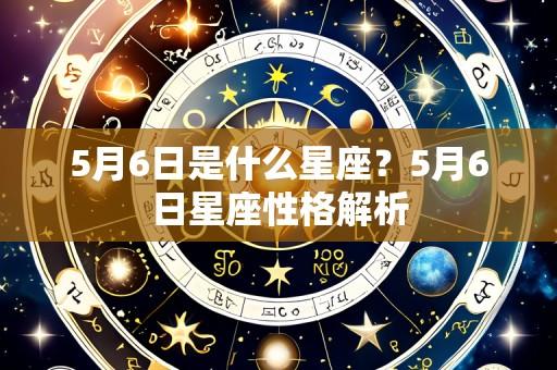5月6日是什么星座?5月6日星座性格解析
