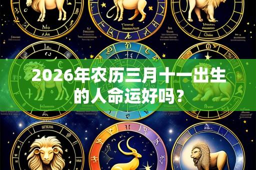 2026年农历三月十一出生的人命运好吗？