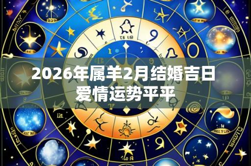 2026年属羊2月结婚吉日 爱情运势平平