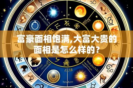 富豪面相饱满,大富大贵的面相是怎么样的？