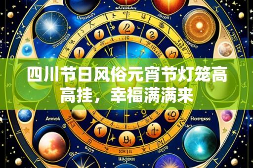 四川节日风俗元宵节灯笼高高挂，幸福满满来