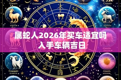 属蛇人2026年买车适宜吗 入手车辆吉日