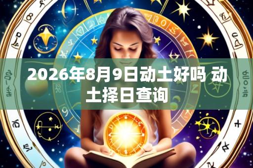 2026年8月9日动土好吗 动土择日查询