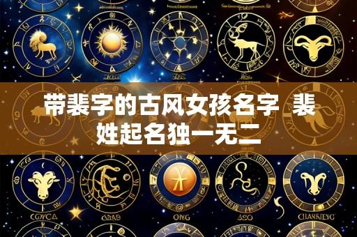 带裴字的古风女孩名字 裴姓起名独一无二