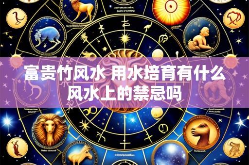 富贵竹风水 用水培育有什么风水上的禁忌吗