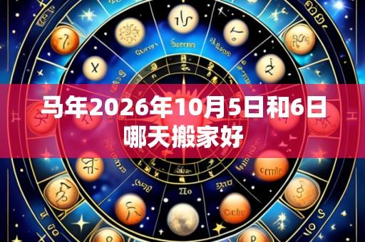 马年2026年10月5日和6日哪天搬家好