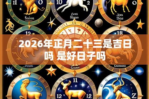 2026年正月二十三是吉日吗 是好日子吗