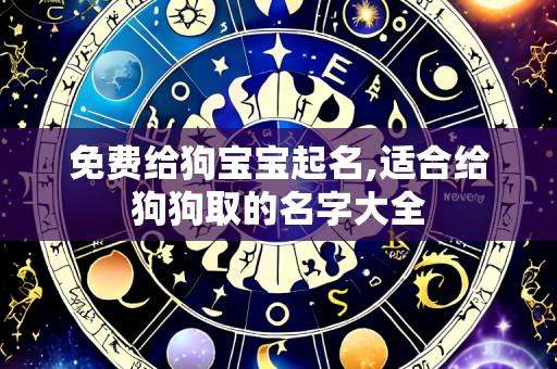 免费给狗宝宝起名,适合给狗狗取的名字大全