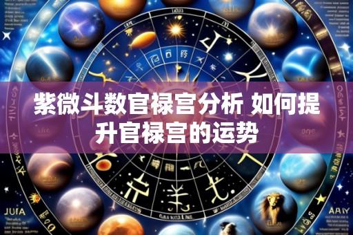 紫微斗数官禄宫分析 如何提升官禄宫的运势
