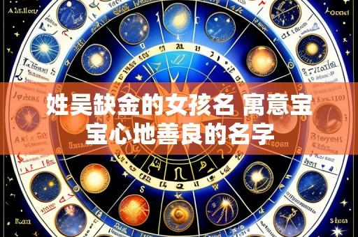 姓吴缺金的女孩名 寓意宝宝心地善良的名字