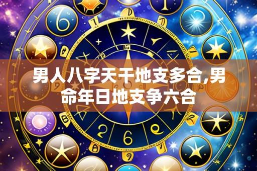 男人八字天干地支多合,男命年日地支争六合