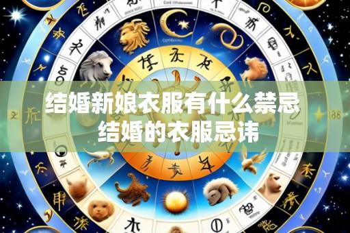 结婚新娘衣服有什么禁忌 结婚的衣服忌讳