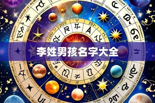 李姓男孩名字大全