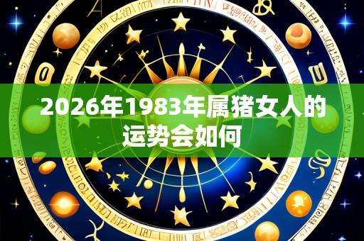 2026年1983年属猪女人的运势会如何