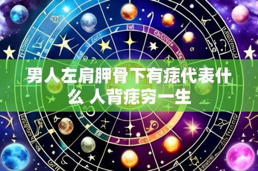 男人左肩胛骨下有痣代表什么 人背痣穷一生