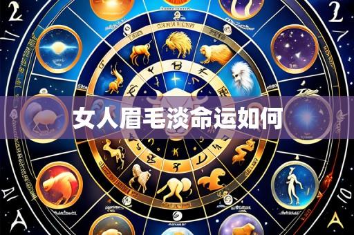 女人眉毛淡命运如何