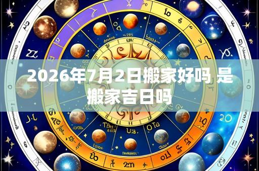 2026年7月2日搬家好吗 是搬家吉日吗