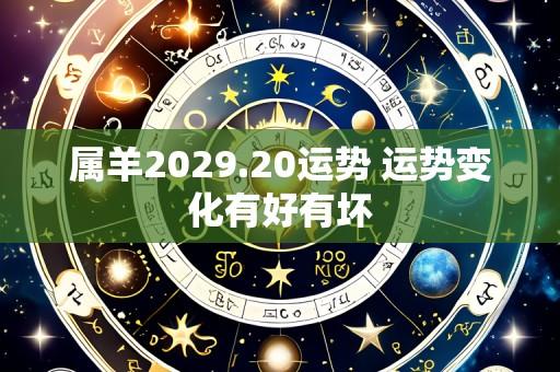 属羊2029.20运势 运势变化有好有坏