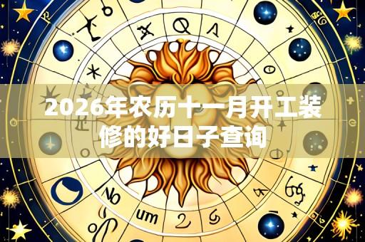2026年农历十一月开工装修的好日子查询