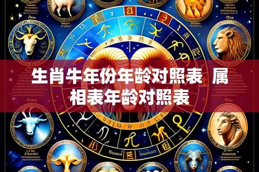 生肖牛年份年龄对照表 属相表年龄对照表