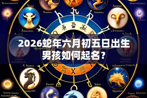 2026蛇年六月初五日出生男孩如何起名？