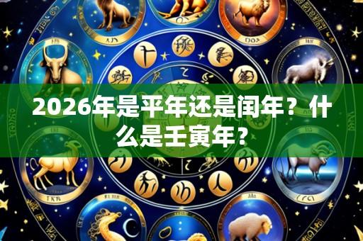 2026年是平年还是闰年？什么是壬寅年？