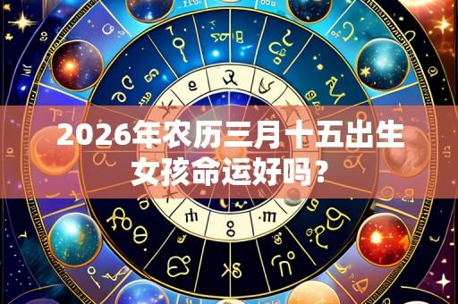 2026年农历三月十五出生女孩命运好吗?