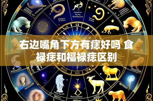 右边嘴角下方有痣好吗 食禄痣和福禄痣区别