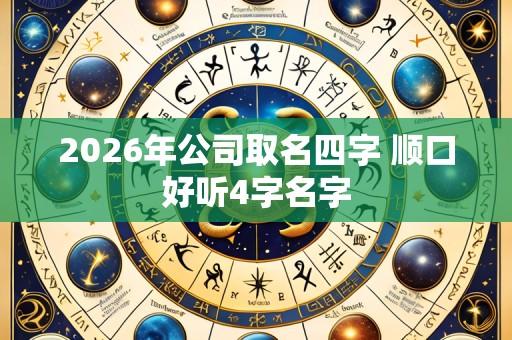 2026年公司取名四字 顺口好听4字名字
