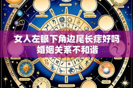 女人左眼下角边尾长痣好吗 婚姻关系不和谐