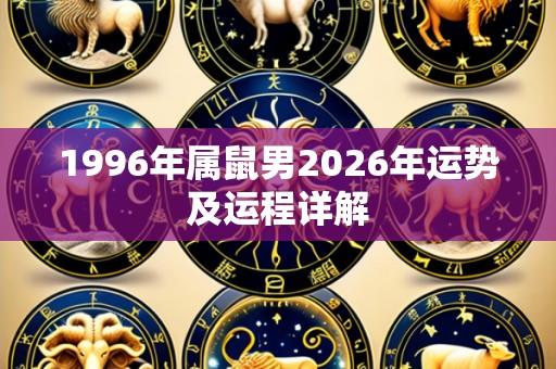 1996年属鼠男2026年运势及运程详解