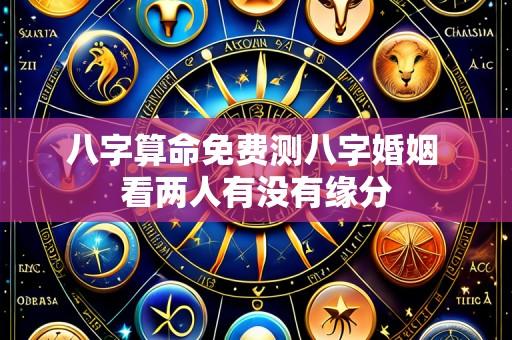 八字算命免费测八字婚姻 看两人有没有缘分
