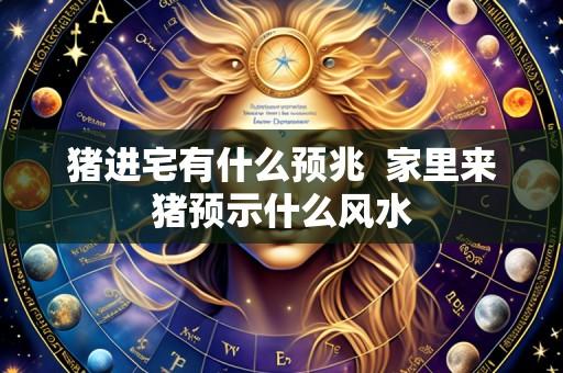 猪进宅有什么预兆 家里来猪预示什么风水