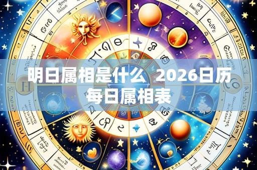 明日属相是什么 2026日历每日属相表