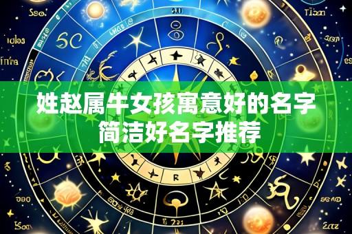 姓赵属牛女孩寓意好的名字 简洁好名字推荐