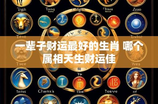 一辈子财运最好的生肖 哪个属相天生财运佳