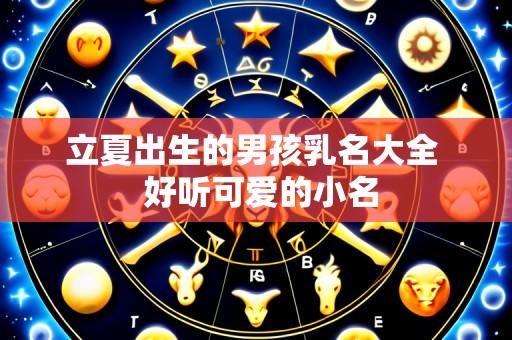 立夏出生的男孩乳名大全 好听可爱的小名