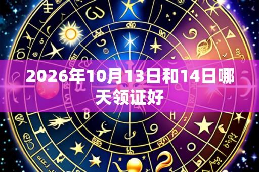 2026年10月13日和14日哪天领证好