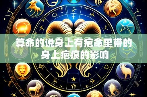 算命的说身上有疤命里带的 身上疤痕的影响