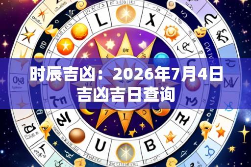 时辰吉凶:2026年7月4日吉凶吉日查询