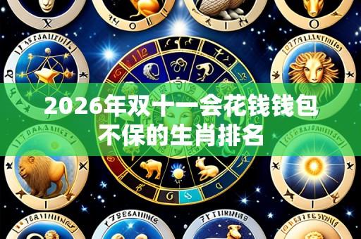 2026年双十一会花钱钱包不保的生肖排名