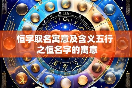 恒字取名寓意及含义五行 之恒名字的寓意