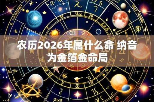 农历2026年属什么命 纳音为金箔金命局