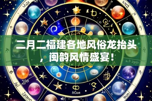 二月二福建各地风俗龙抬头,闽韵风情盛宴!