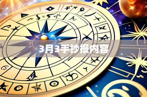 3月3手抄报内容