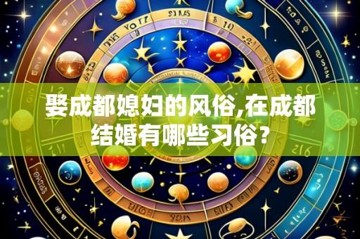娶成都媳妇的风俗,在成都结婚有哪些习俗？