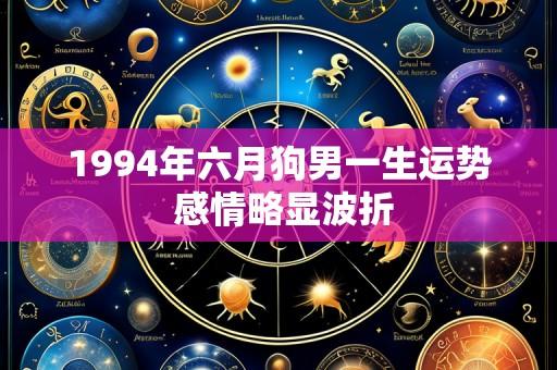 1994年六月狗男一生运势 感情略显波折