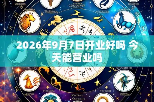 2026年9月7日开业好吗 今天能营业吗