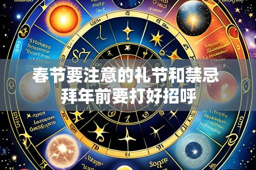 春节要注意的礼节和禁忌 拜年前要打好招呼