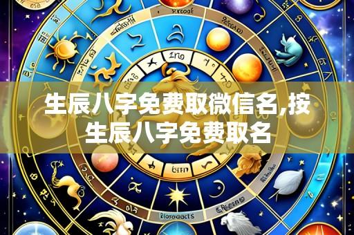 生辰八字免费取微信名,按生辰八字免费取名